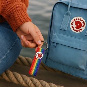 Fjällräven Kånken Rainbow Woven Keyring - Bag Charm Trendy Style